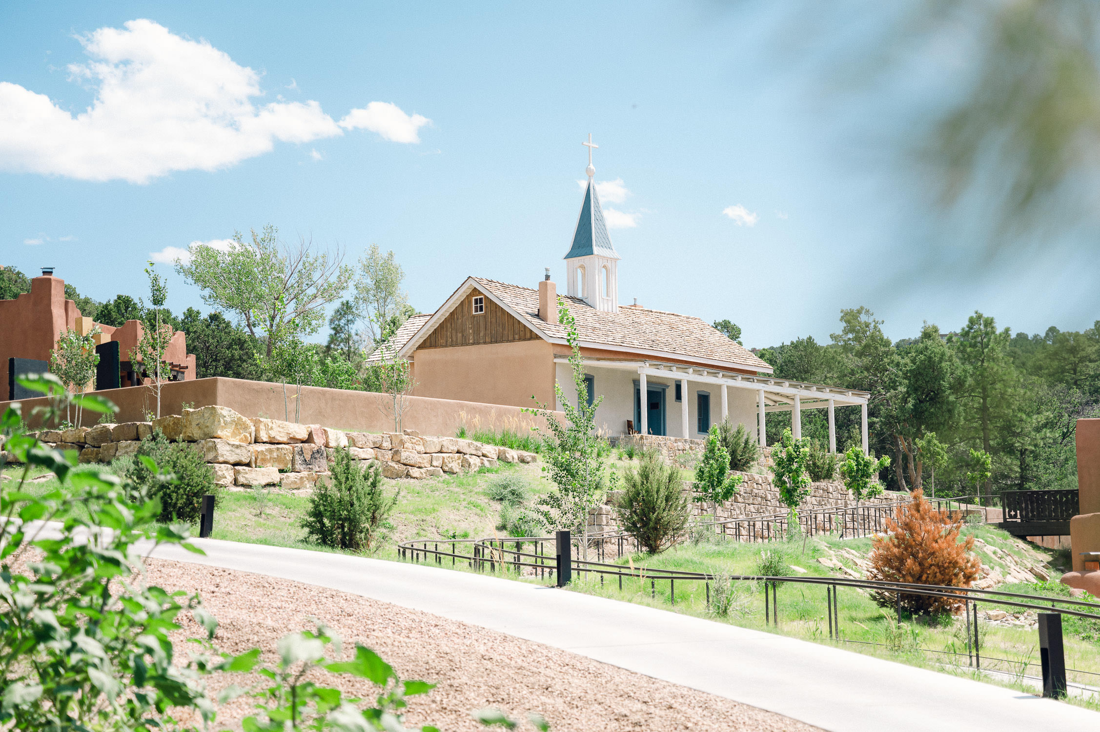 Historic Adobe Chapel at Bishop's Lodge in Santa Fe.